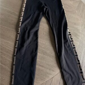 Versace H&M collab Black Leggings with Gold Accents size 8 fits like a medium